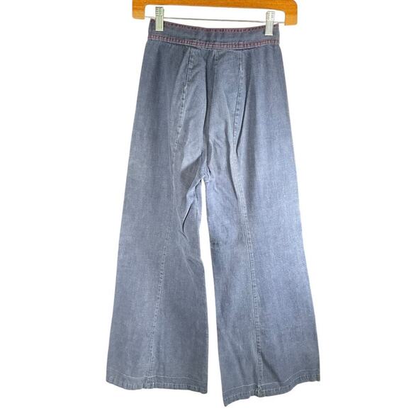 Vintage THERMO-JAC Bell Bottom Pants Full Button Front Light Wash Size 5 Groovy - Picture 13 of 13